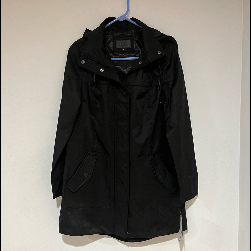 UGG Women’s Trench Rain Jacket Black Size Small NWT